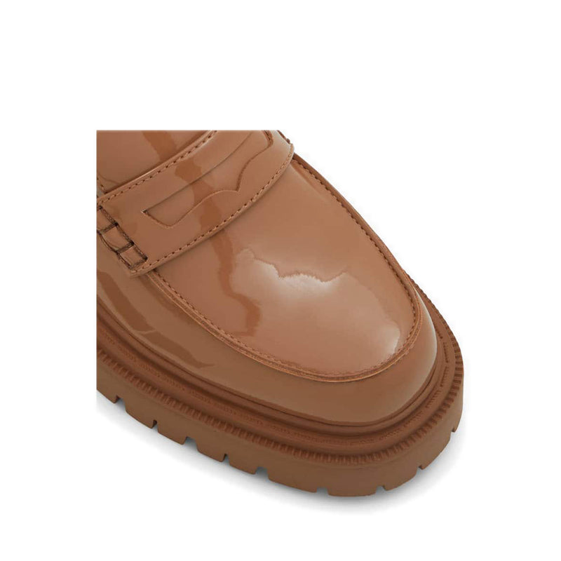 Bigstrut Women's Lug Sole Heeled Loafers - Dark Beige