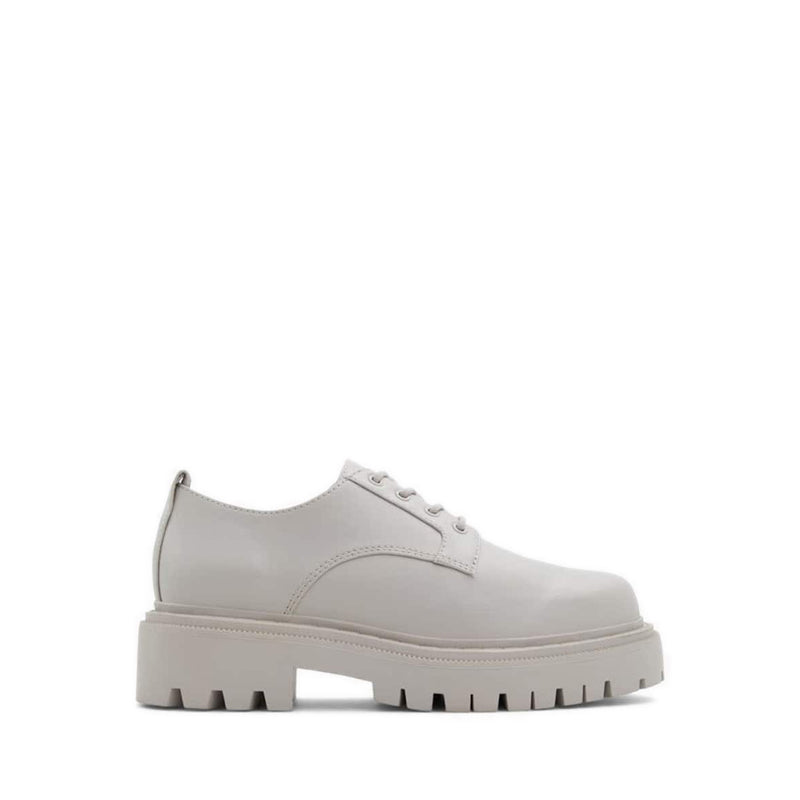 Bigmove Women's Lug Sole Heeled Oxford Shoe - Light Grey