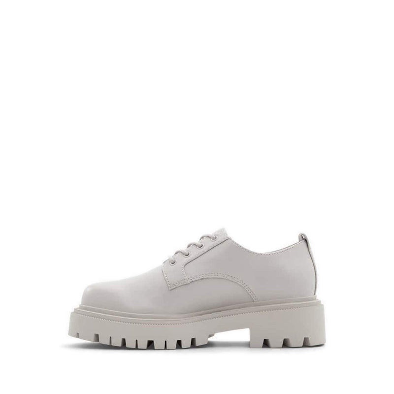 Bigmove Women's Lug Sole Heeled Oxford Shoe - Light Grey