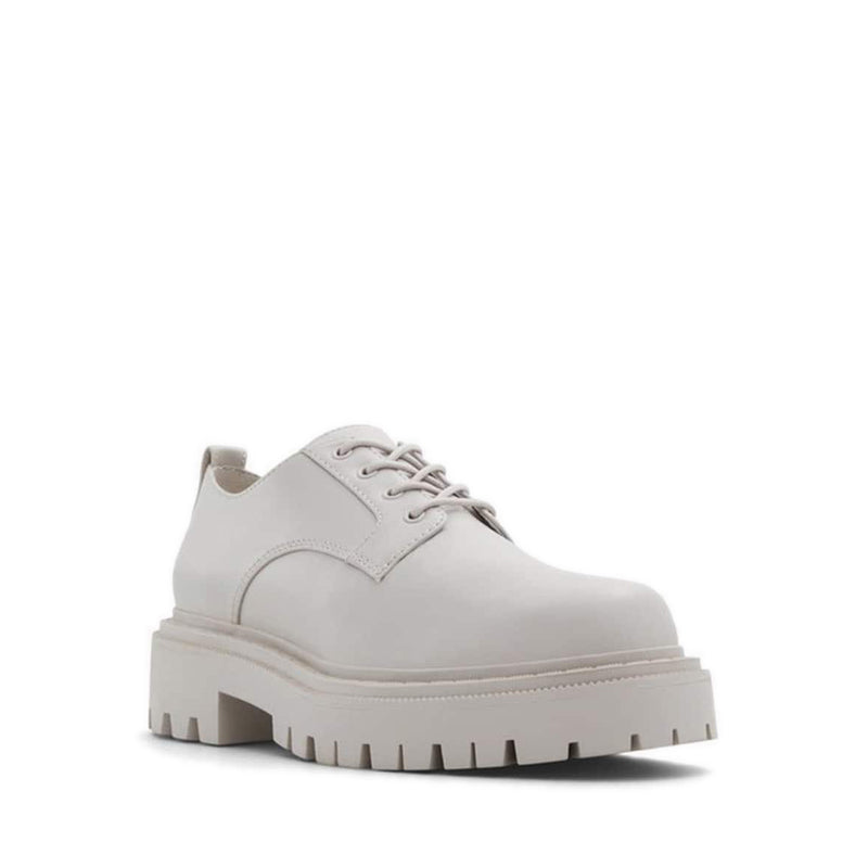 Bigmove Women's Lug Sole Heeled Oxford Shoe - Light Grey
