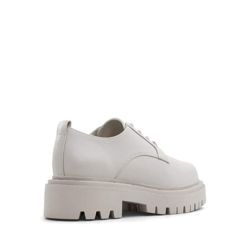 Bigmove Women's Lug Sole Heeled Oxford Shoe - Light Grey