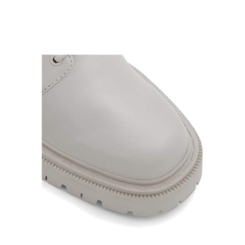 Bigmove Women's Lug Sole Heeled Oxford Shoe - Light Grey