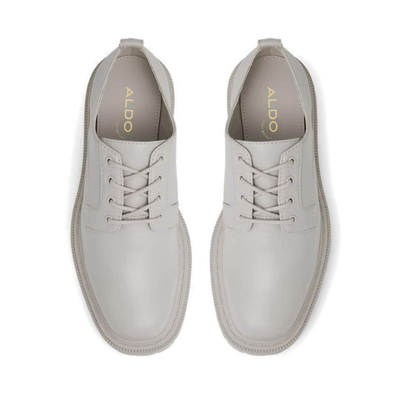 Bigmove Women's Lug Sole Heeled Oxford Shoe - Light Grey
