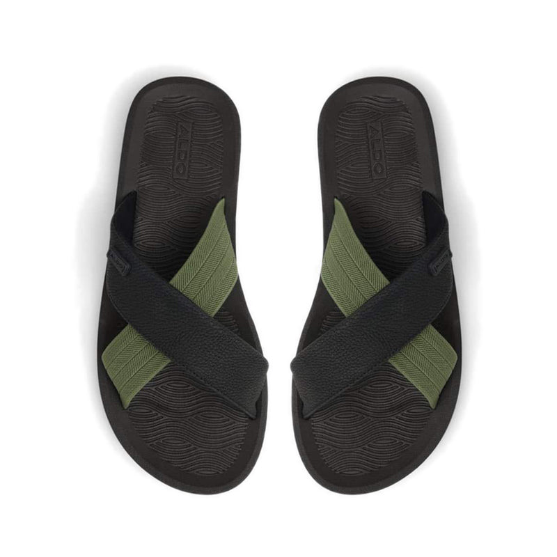 Inderpaul Men's Slide Flat Sandals - Black