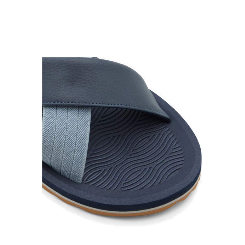 Inderpaul Men's Slide Flat Sandals - Navy Blue
