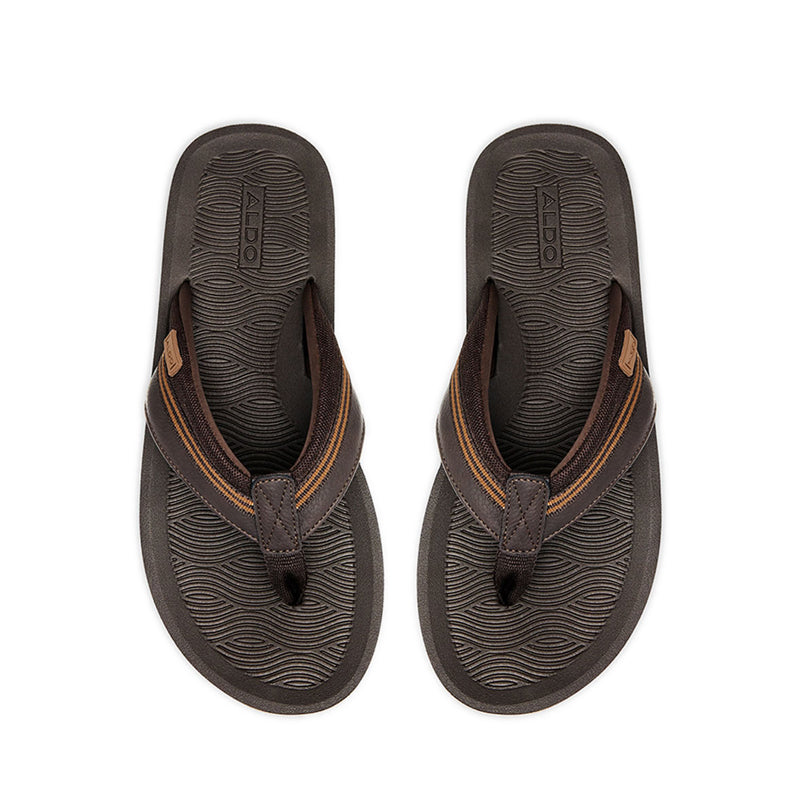 Burges Men's Thong Sandals - Dark Brown