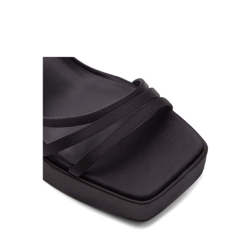 Landabriver Women's Platform Strappy Heeled Sandals - Black