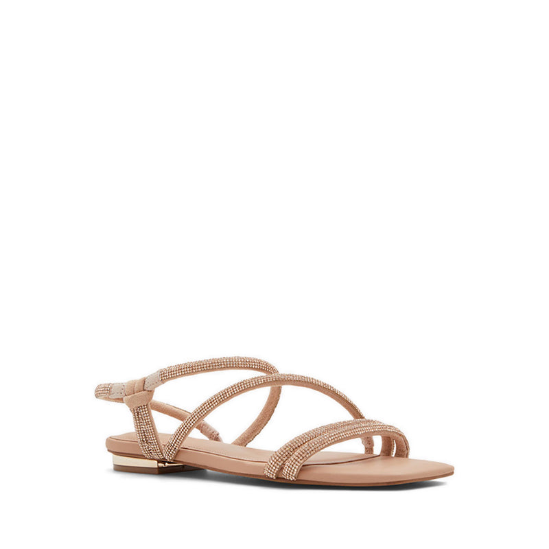 Coralee Women's Strappy Flat Sandals - Rose Gold