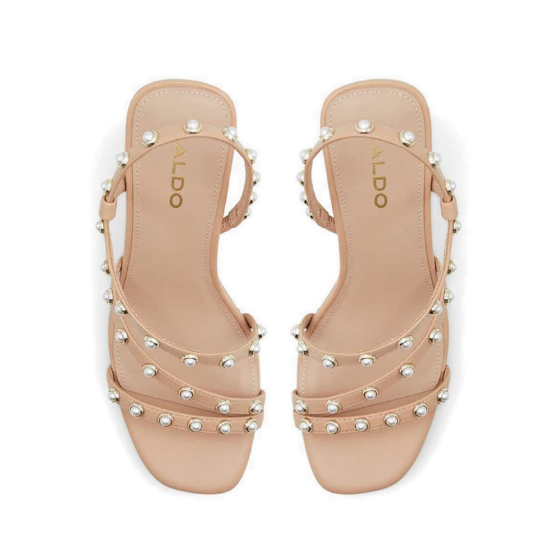 Grandede Women's Sling Back Wedge Heeled Sandals - Bone