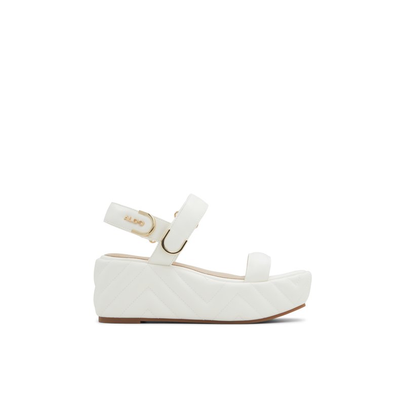 Eroellan Women's Platform Wedge Sandals - White
