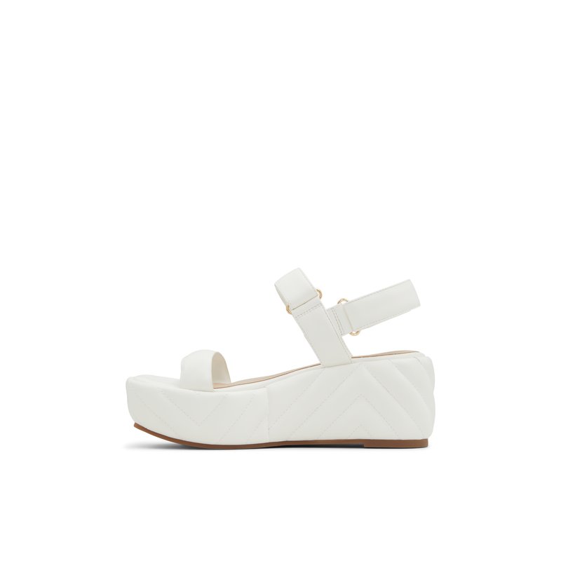 Eroellan Women's Platform Wedge Sandals - White