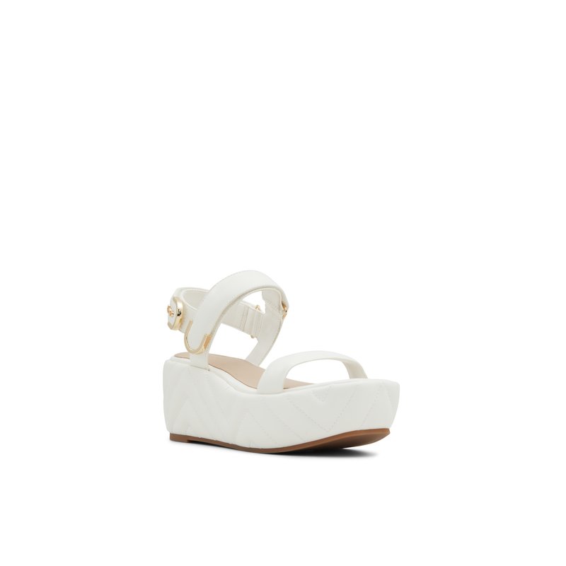 Eroellan Women's Platform Wedge Sandals - White
