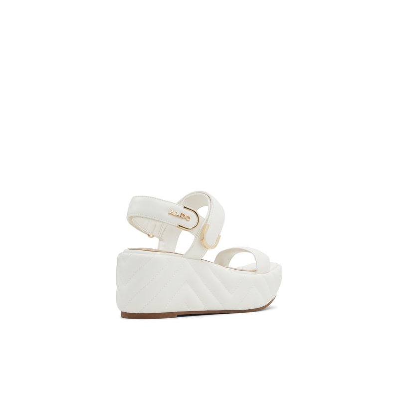 Eroellan Women's Platform Wedge Sandals - White