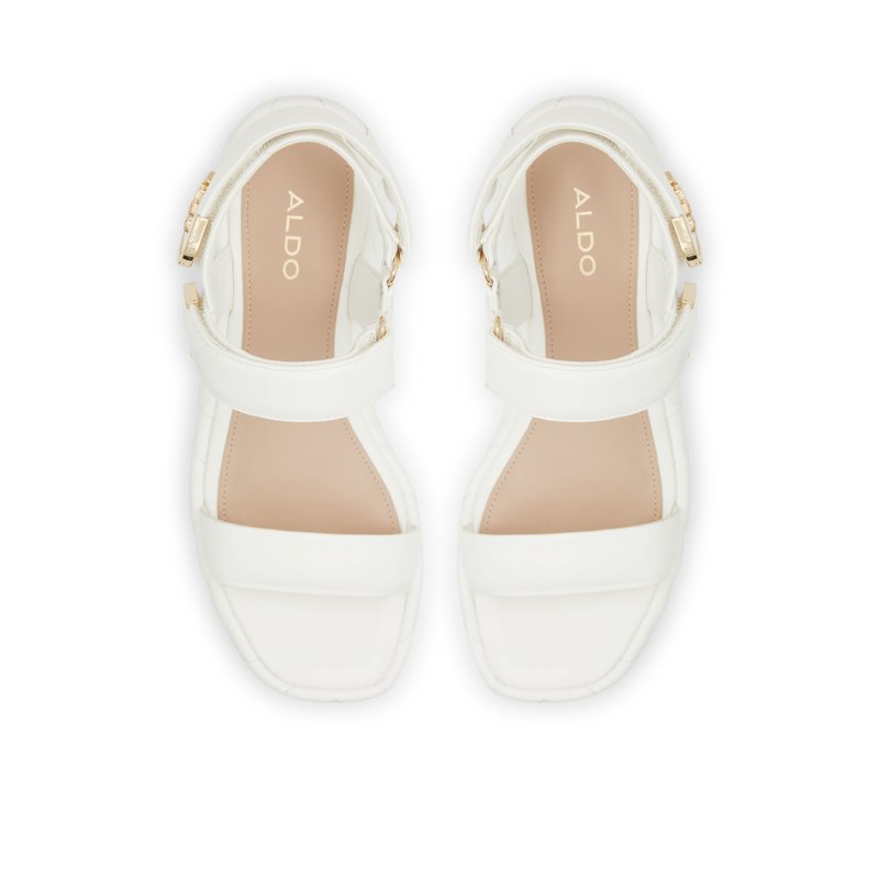 Eroellan Women's Platform Wedge Sandals - White