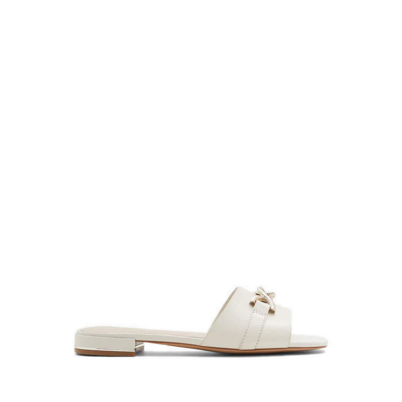 Hayhar Women's Flat Slide Sandals - White