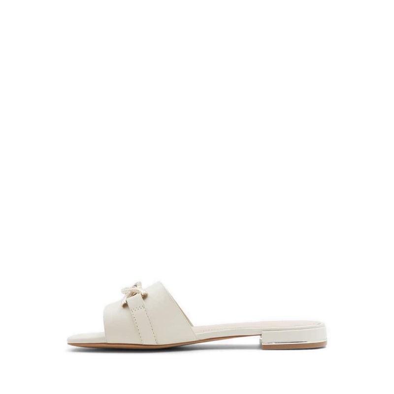 Hayhar Women's Flat Slide Sandals - White