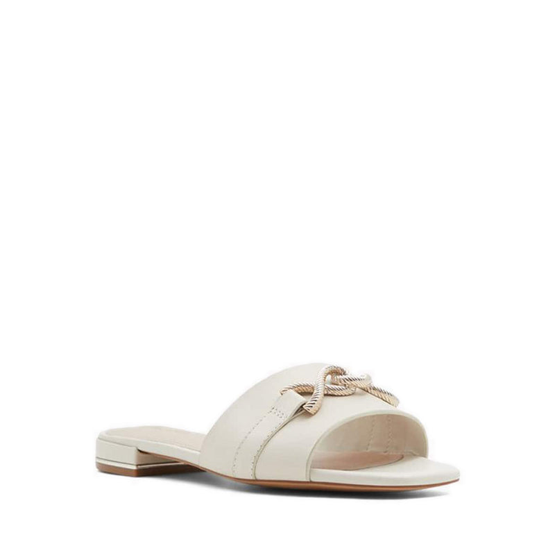 Hayhar Women's Flat Slide Sandals - White