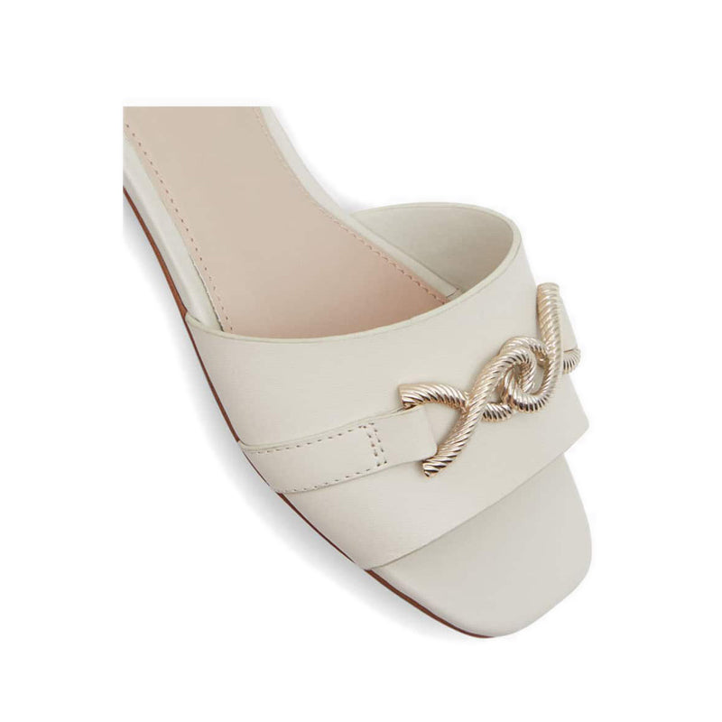 Hayhar Women's Flat Slide Sandals - White