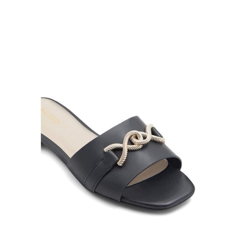 Hayhar Women's Flat Slide Sandals - Black