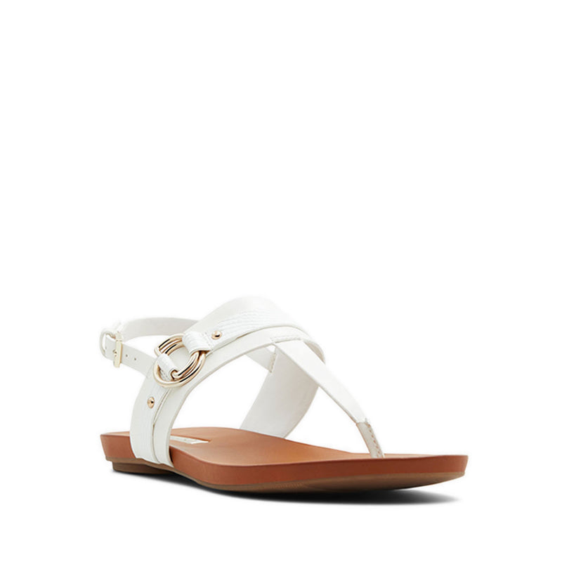 Pandra Women's Flat Thong Sandals - White