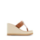 Ibaraki Women's Wedge Heel Beach Sandals - Medium Brown