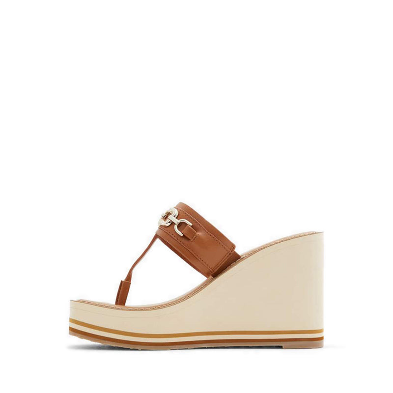 Ibaraki Women's Wedge Heel Beach Sandals - Medium Brown