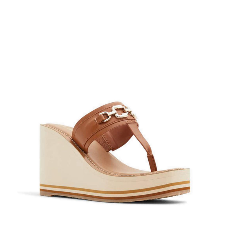 Ibaraki Women's Wedge Heel Beach Sandals - Medium Brown