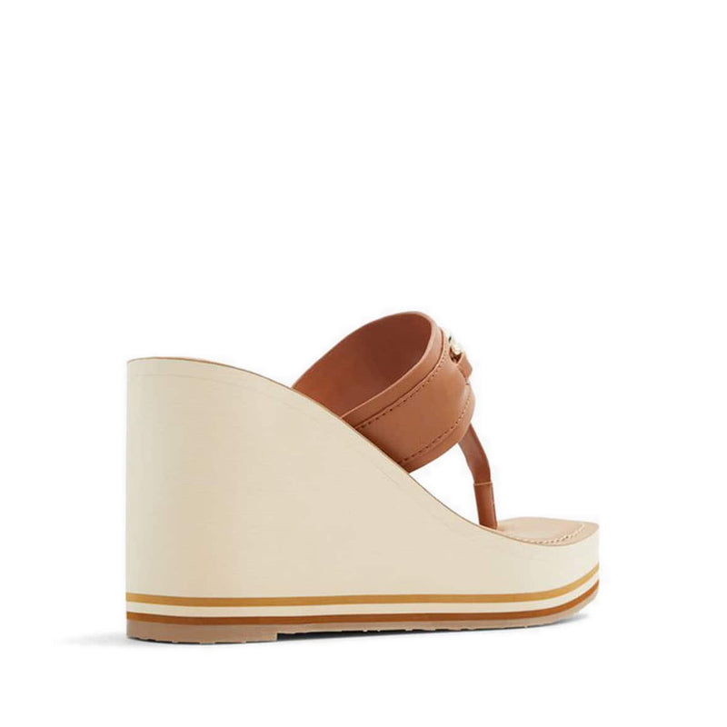 Ibaraki Women's Wedge Heel Beach Sandals - Medium Brown