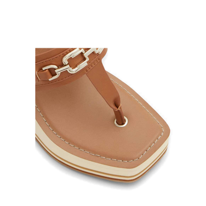 Ibaraki Women's Wedge Heel Beach Sandals - Medium Brown