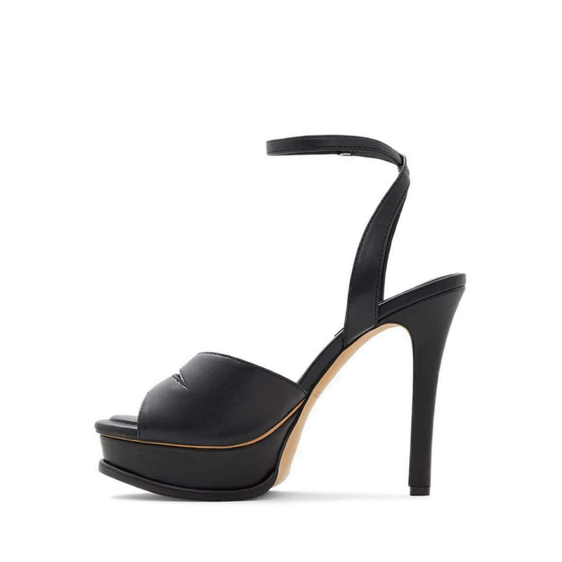 Ocoewan Women's Platform Strappy Heeled Sandals - Black