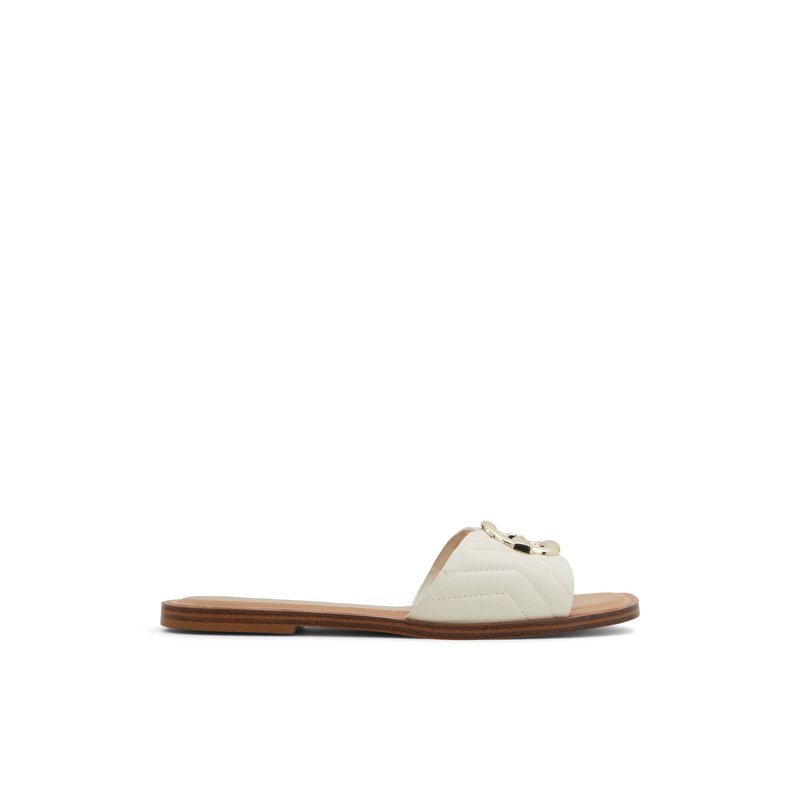 Qelajar Women's Flat Sandals - White