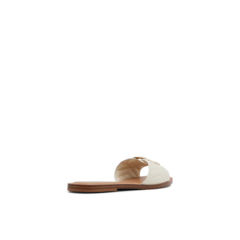 Qelajar Women's Flat Sandals - White