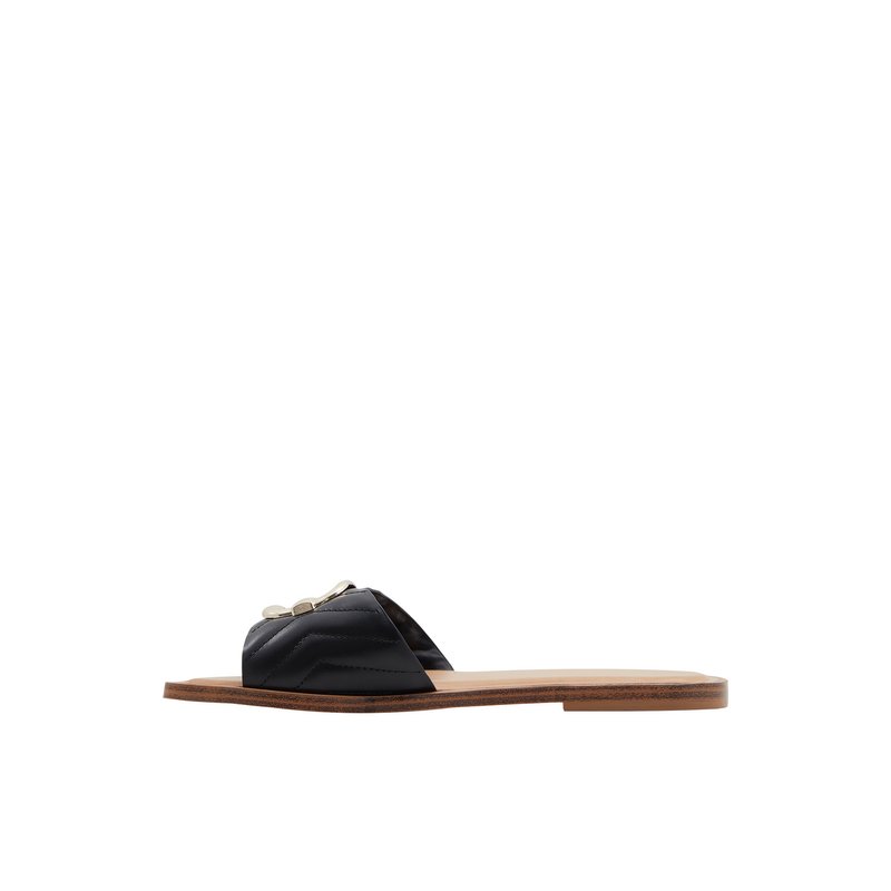 Qelajar Women's Flat Sandals - Black
