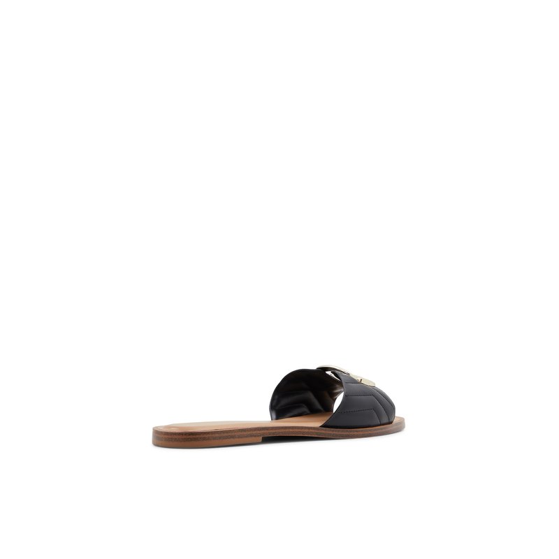 Qelajar Women's Flat Sandals - Black