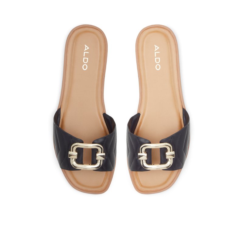 Qelajar Women's Flat Sandals - Black