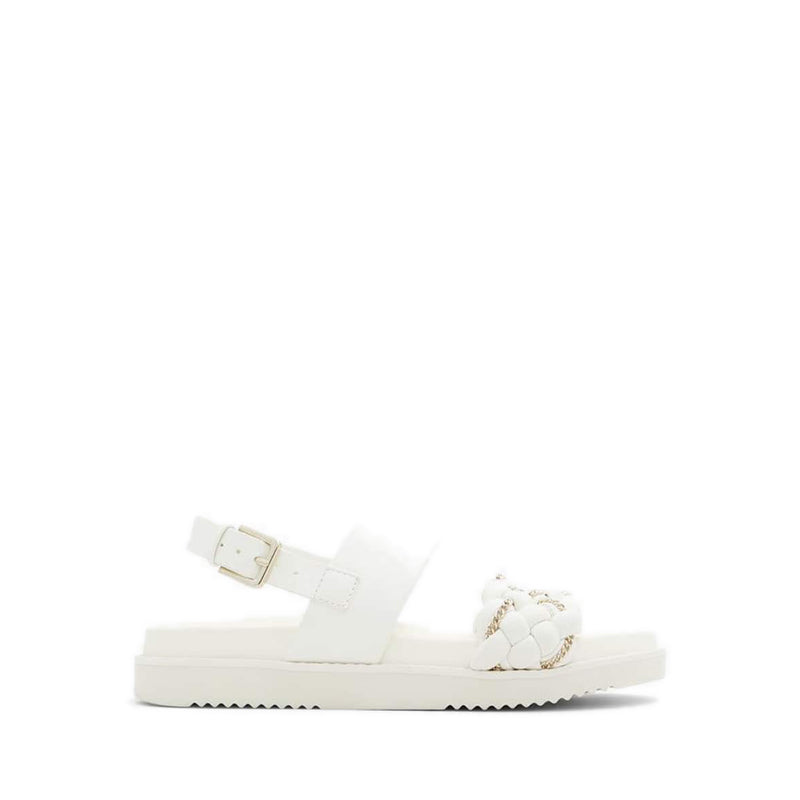 Yboha Women's Flat Sandals - White