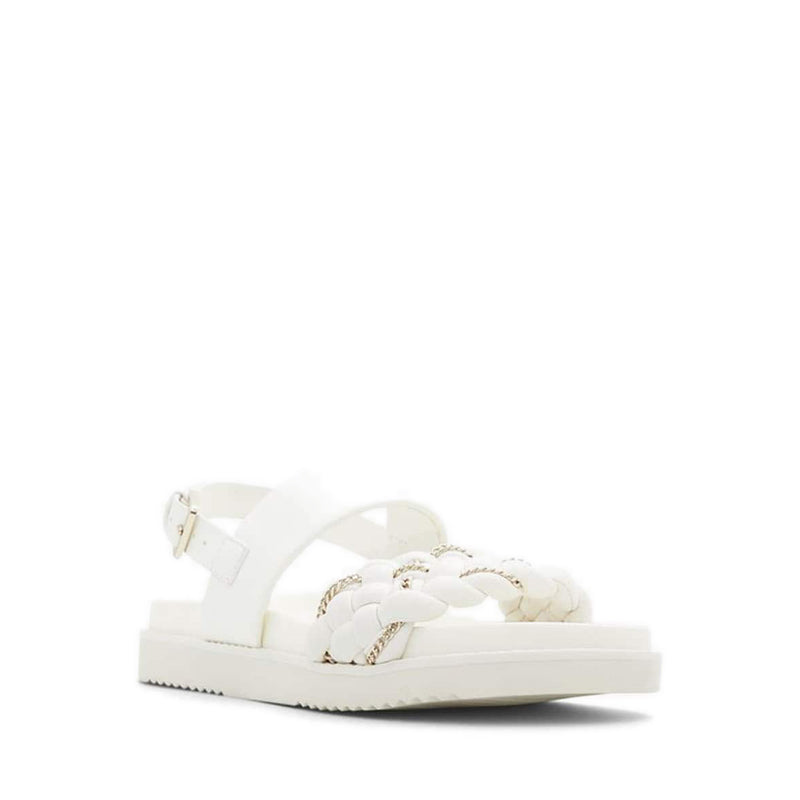 Yboha Women's Flat Sandals - White