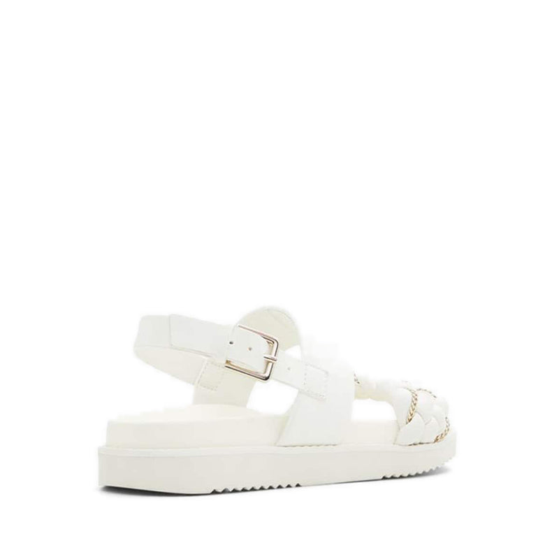 Yboha Women's Flat Sandals - White