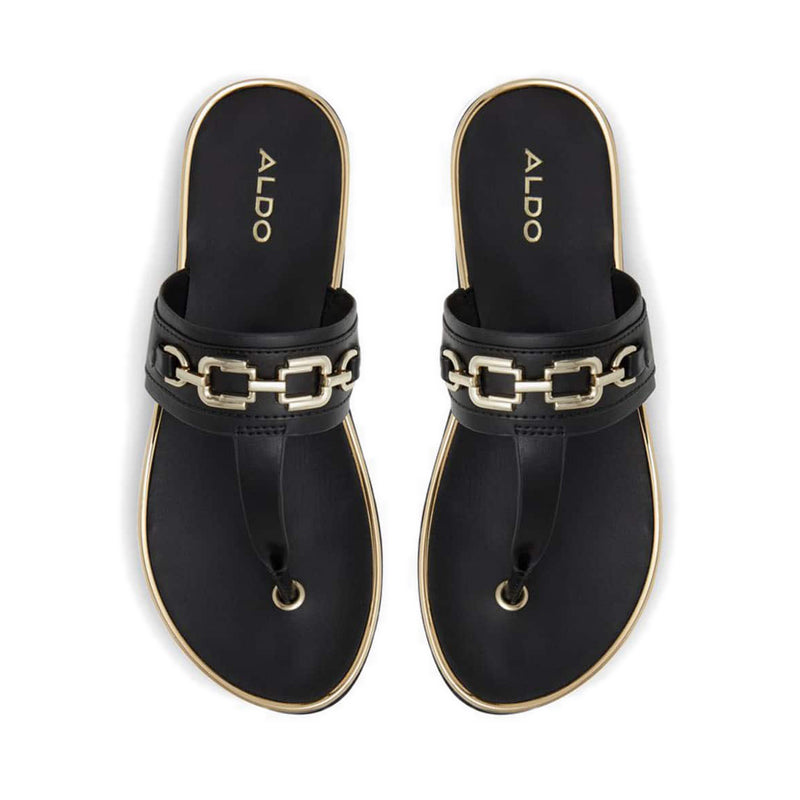 Yerral Women's Flat Beach Sandals - Black