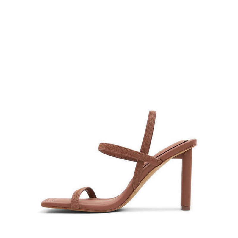 Okurra Women's Heeled Sandals- Rust