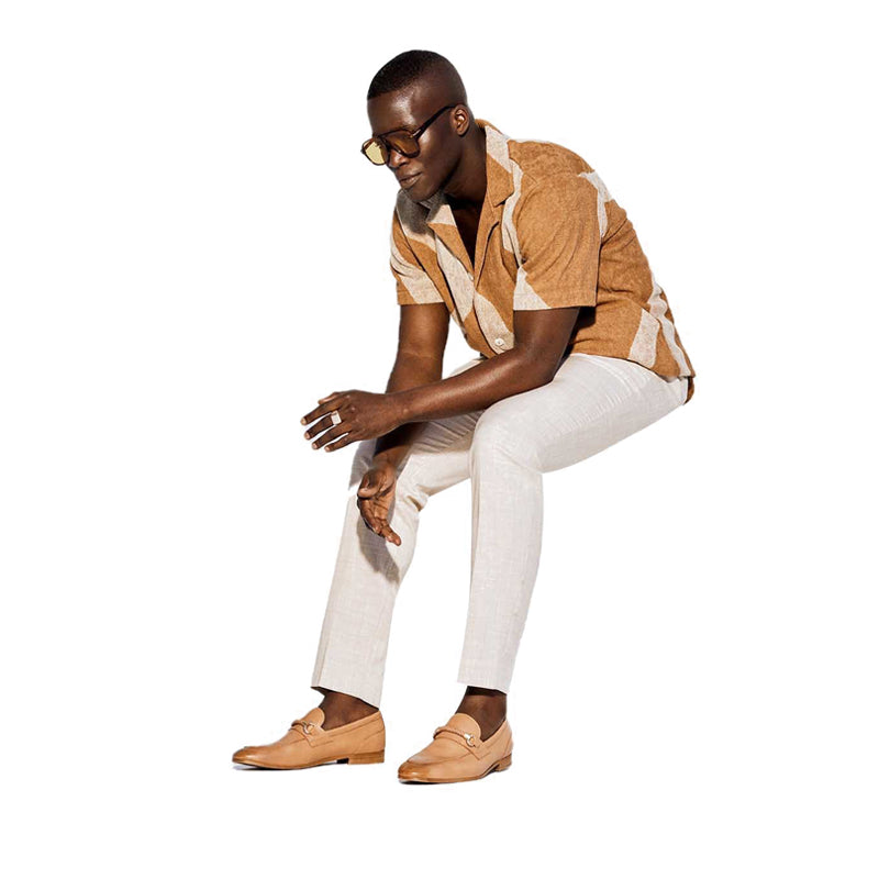 Gento Men's Loafers Dress Shoe - Camel