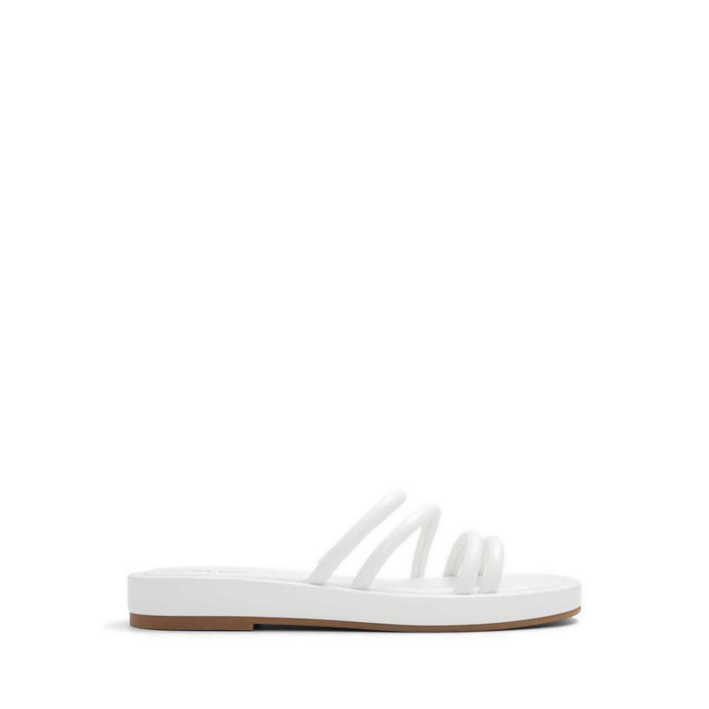 Aledeclya Women's Flat Sandals - White