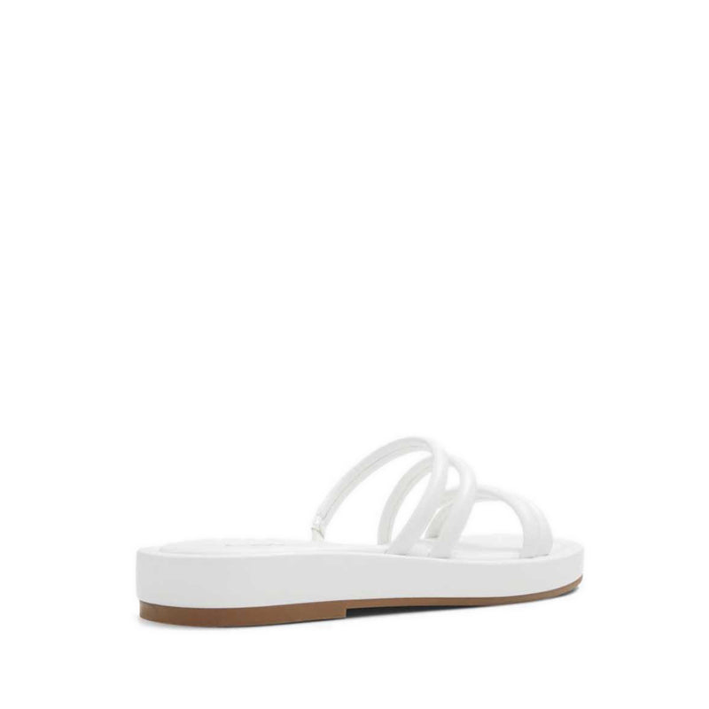 Aledeclya Women's Flat Sandals - White