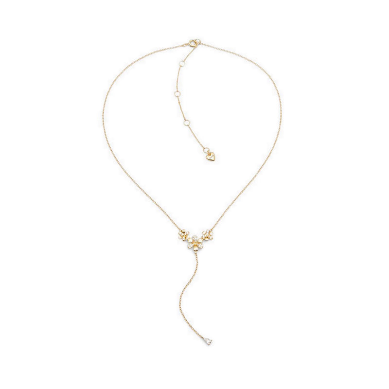 Rura Women's Necklace - Gold-Clear Multi