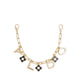 Qelili Women's Handbag Charm - Black-Gold Multi