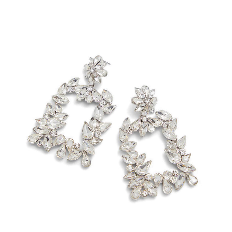 Gerron Women's Chandelier Earrings - Silver-Clear Multi