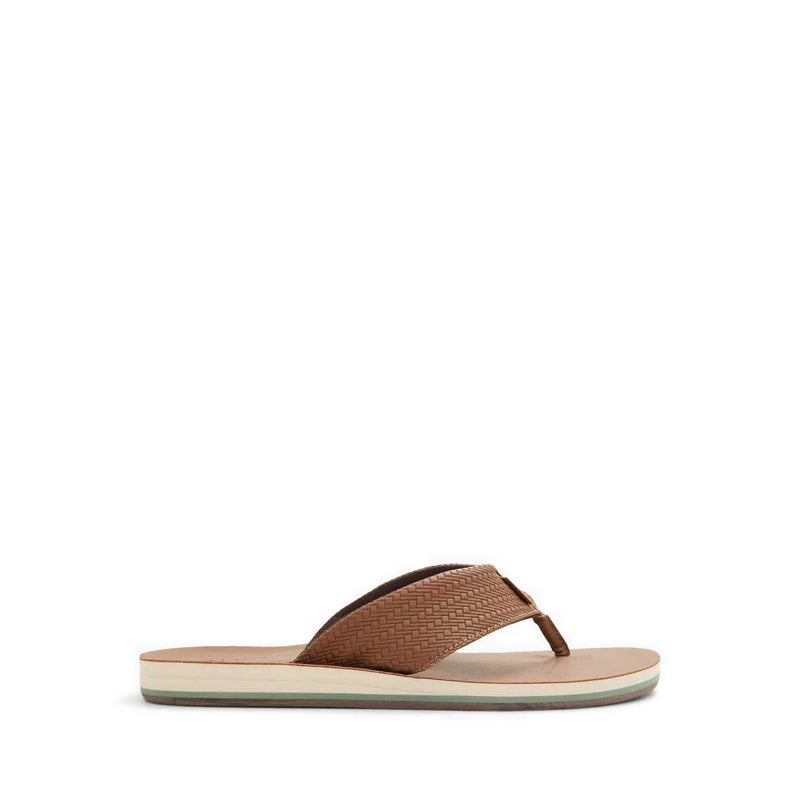 Taj Men's Thong Flat Sandals - Brown