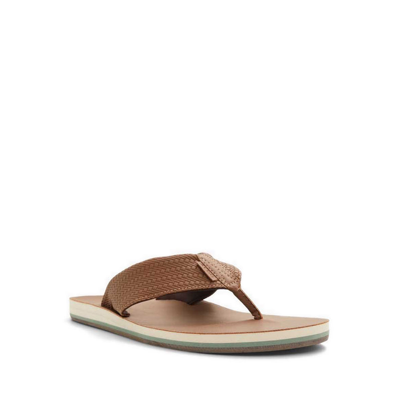 Taj Men's Thong Flat Sandals - Brown
