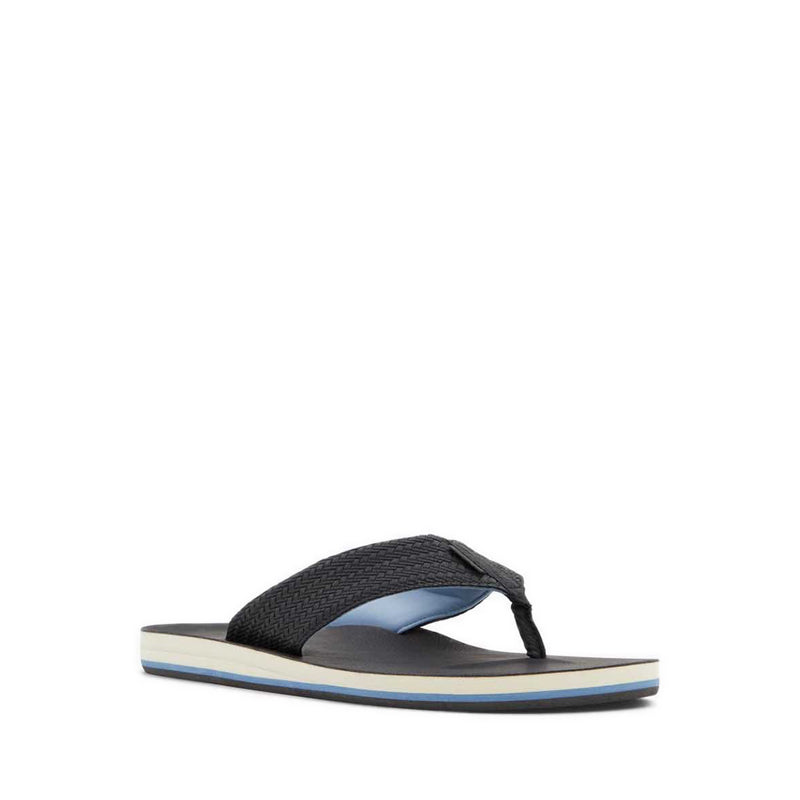 Taj Men's Thong Flat Sandals - Black