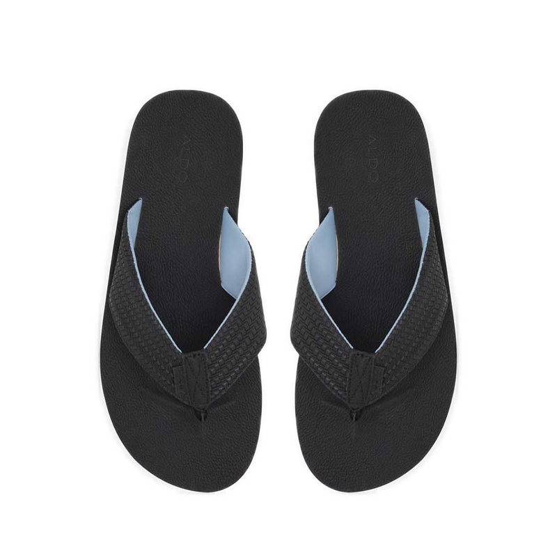Taj Men's Thong Flat Sandals - Black